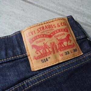 Levi’s 514 Straight Fit Jeans – Dark Blue Wash – 33x30
